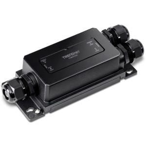 TRENDnet TI-BEP200 Power over Ethernet extender, supports PoE, PoE+, & passive PoE devices, IP67